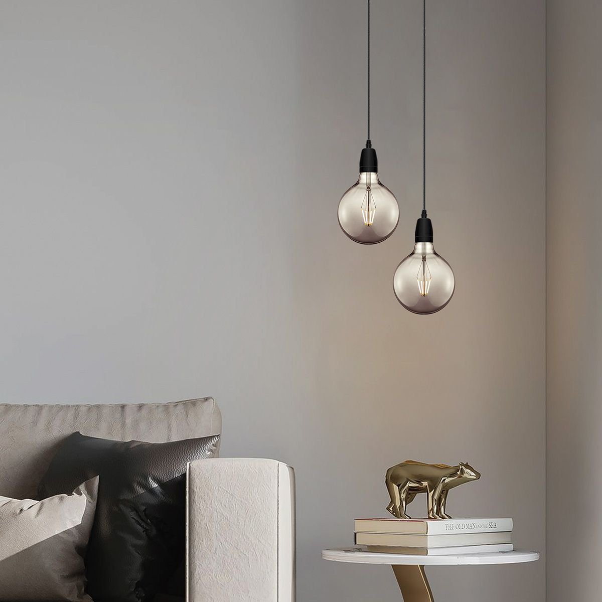 Home Sweet Home dimmable LED Carbon A E27 G125 4W 120Lm 1800K smoke