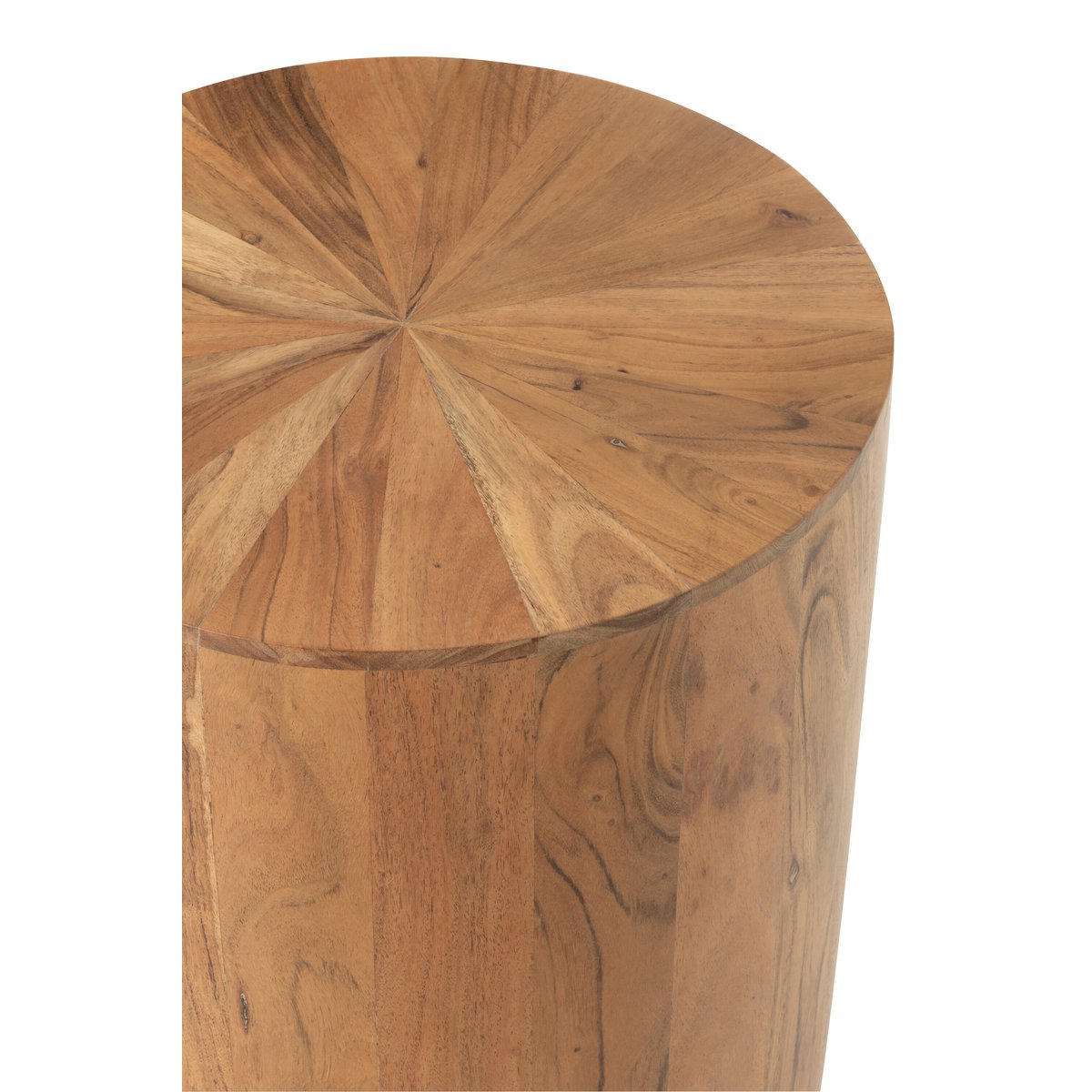 Round side table made of acacia wood – Natural design for stylish living spaces