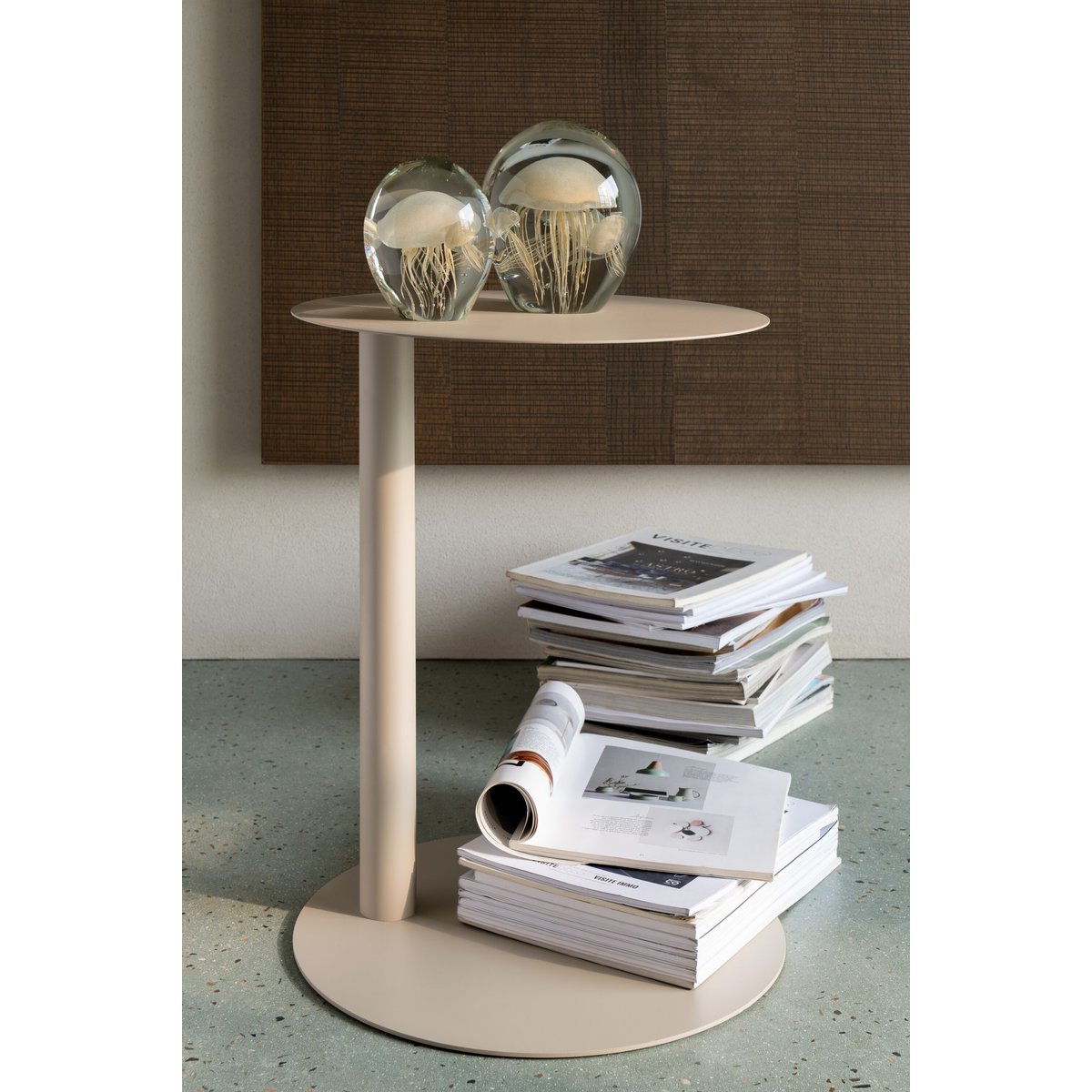 Briefbeschwerer Calypso Glas Viereck Beige Transparent 15cm