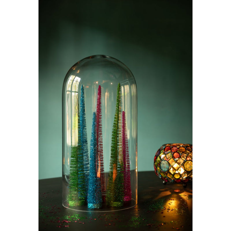Colorful lantern made of iron with artificial stone mosaic