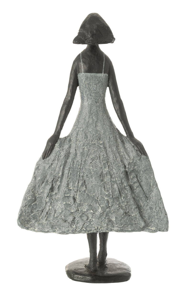 Statue girl looking to the sky made of resin - Elegant decoration height 54cm