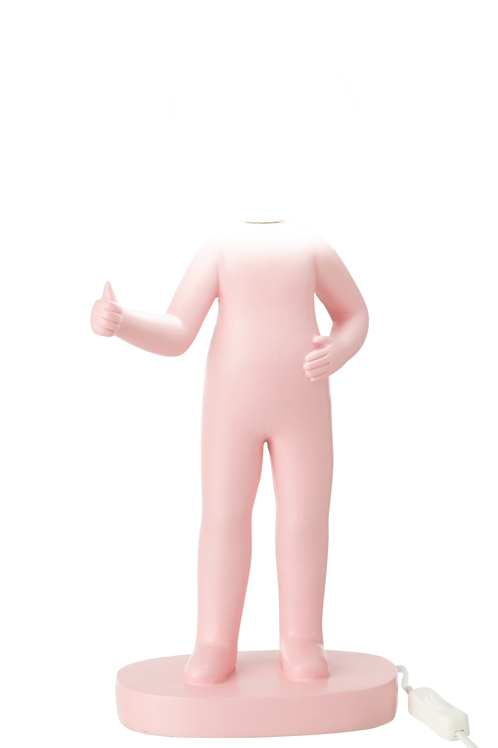 Table lamp Thumbs Up – Modern design lamp in pink