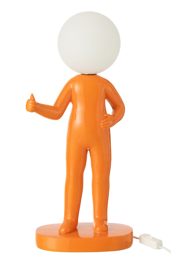 Table lamp Thumbs Up – Modern design lamp in orange