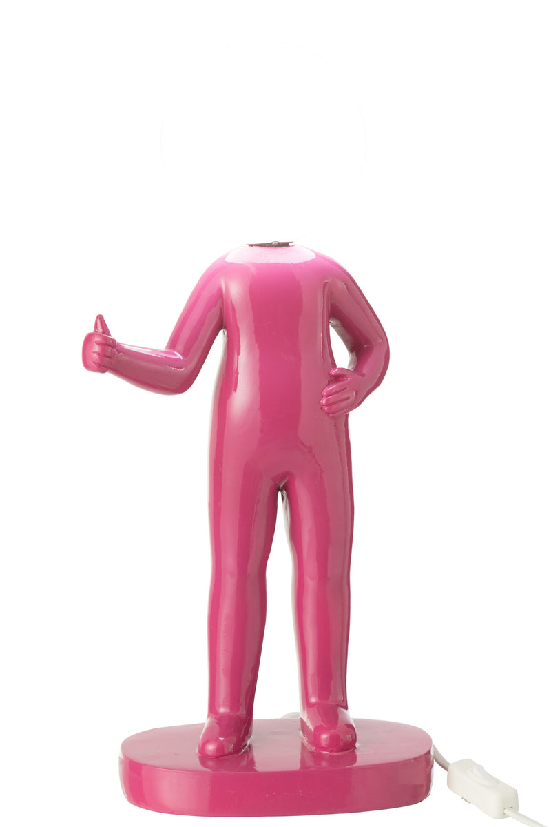 Table lamp Thumbs Up – Modern designer lamp in pink