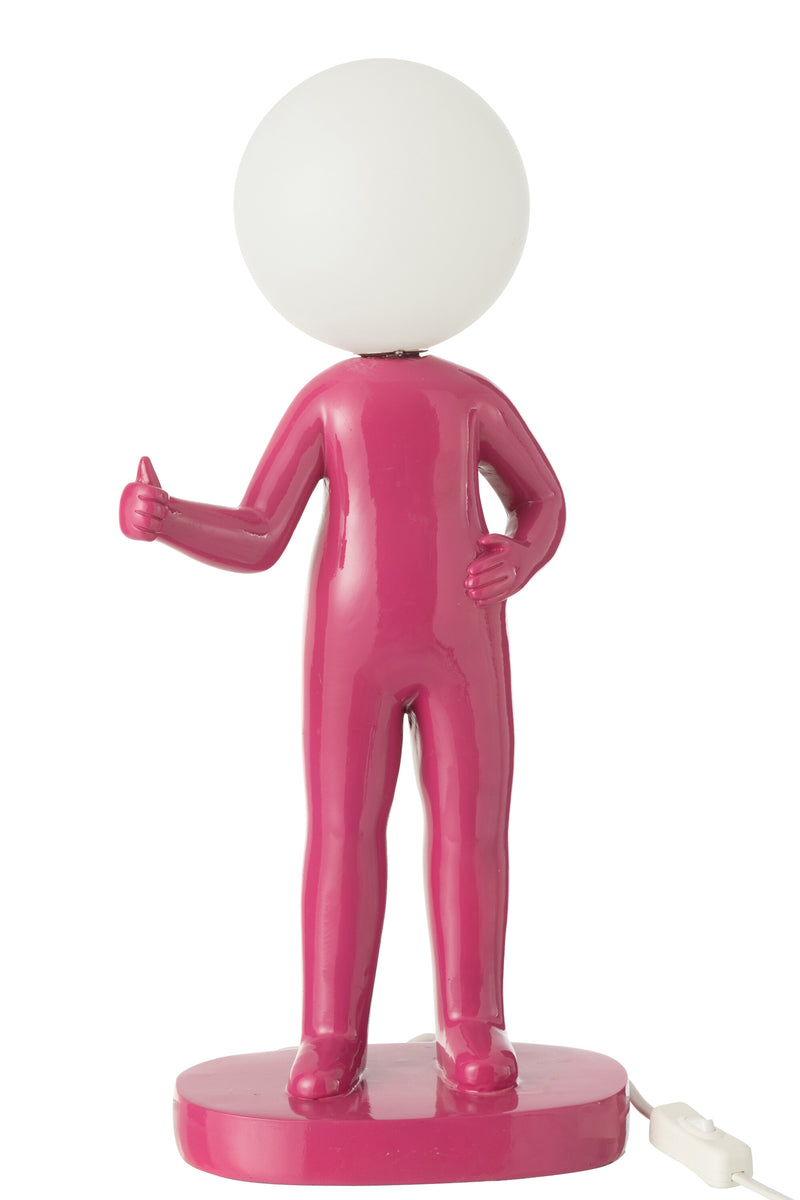 Table lamp Thumbs Up – Modern designer lamp in pink