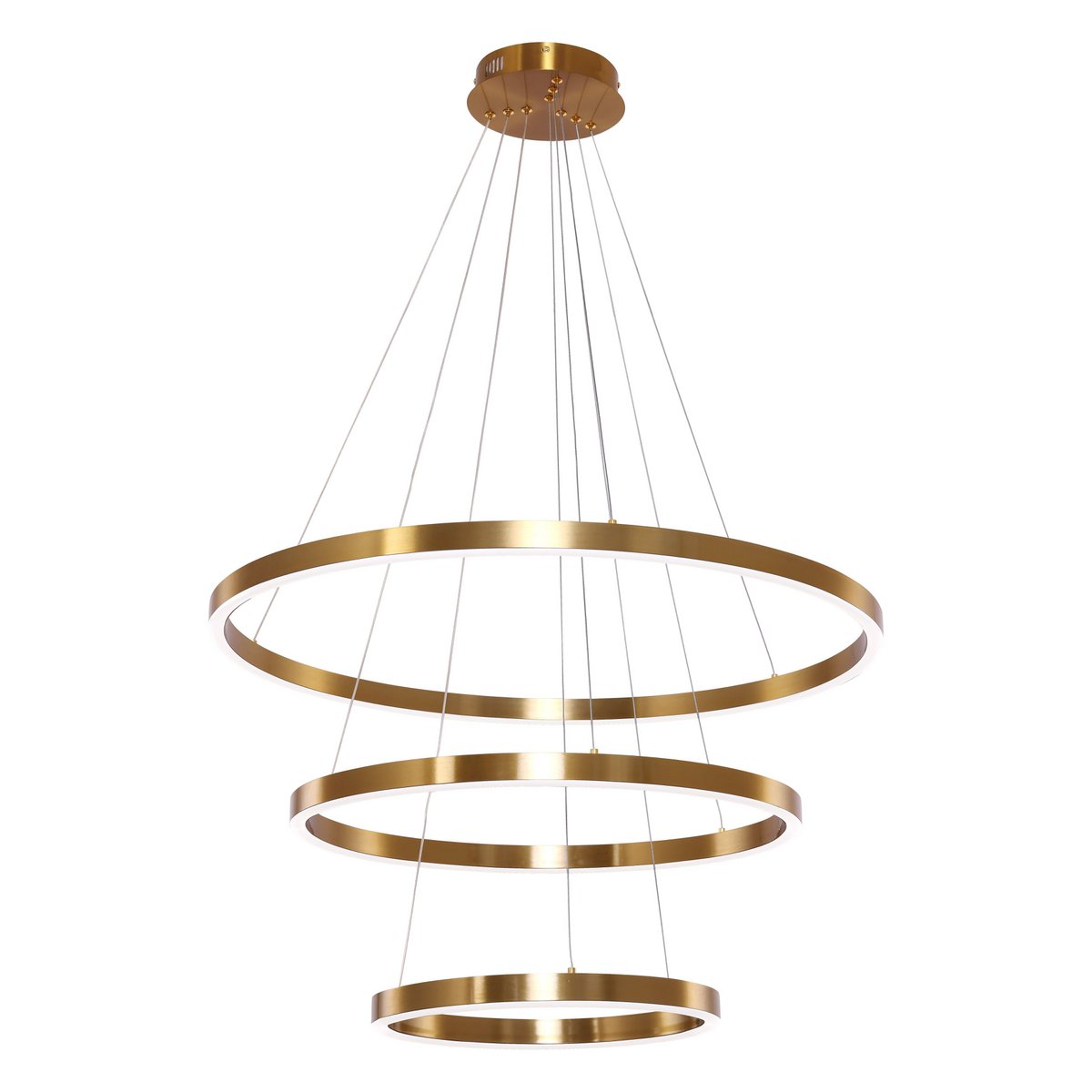 Pendant light Neo copper gold | 3-ring 40+60+80 cm