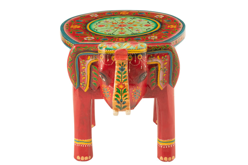 Handgefertigter Elefanten Hocker Mumbai – Exotisches Design aus Mango-Holz