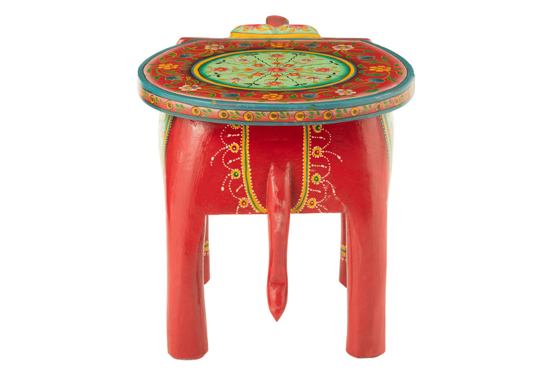 Handgefertigter Elefanten Hocker Mumbai – Exotisches Design aus Mango-Holz