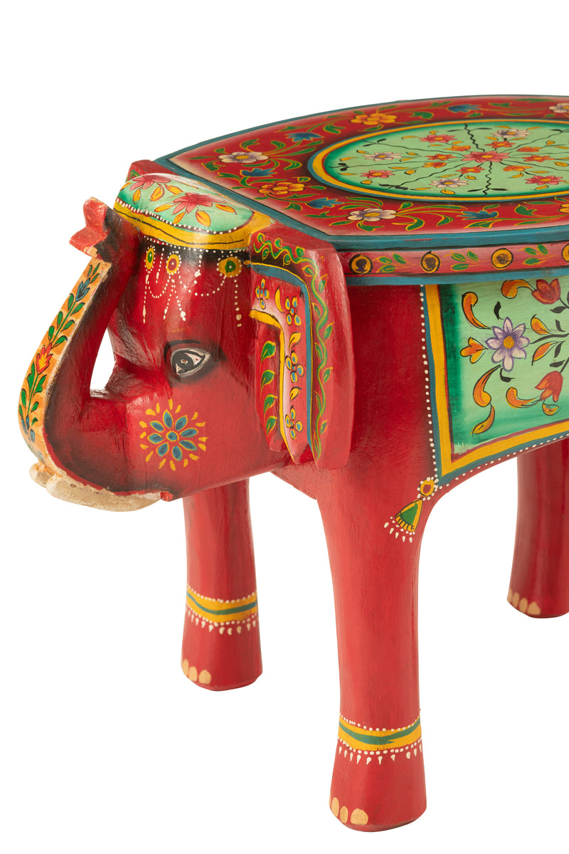 Handgefertigter Elefanten Hocker Mumbai – Exotisches Design aus Mango-Holz