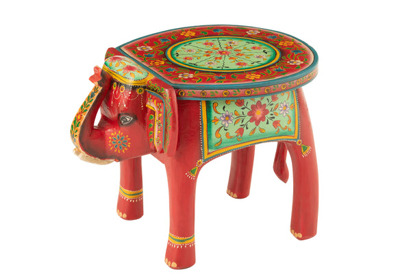 Handgefertigter Elefanten Hocker Mumbai – Exotisches Design aus Mango-Holz