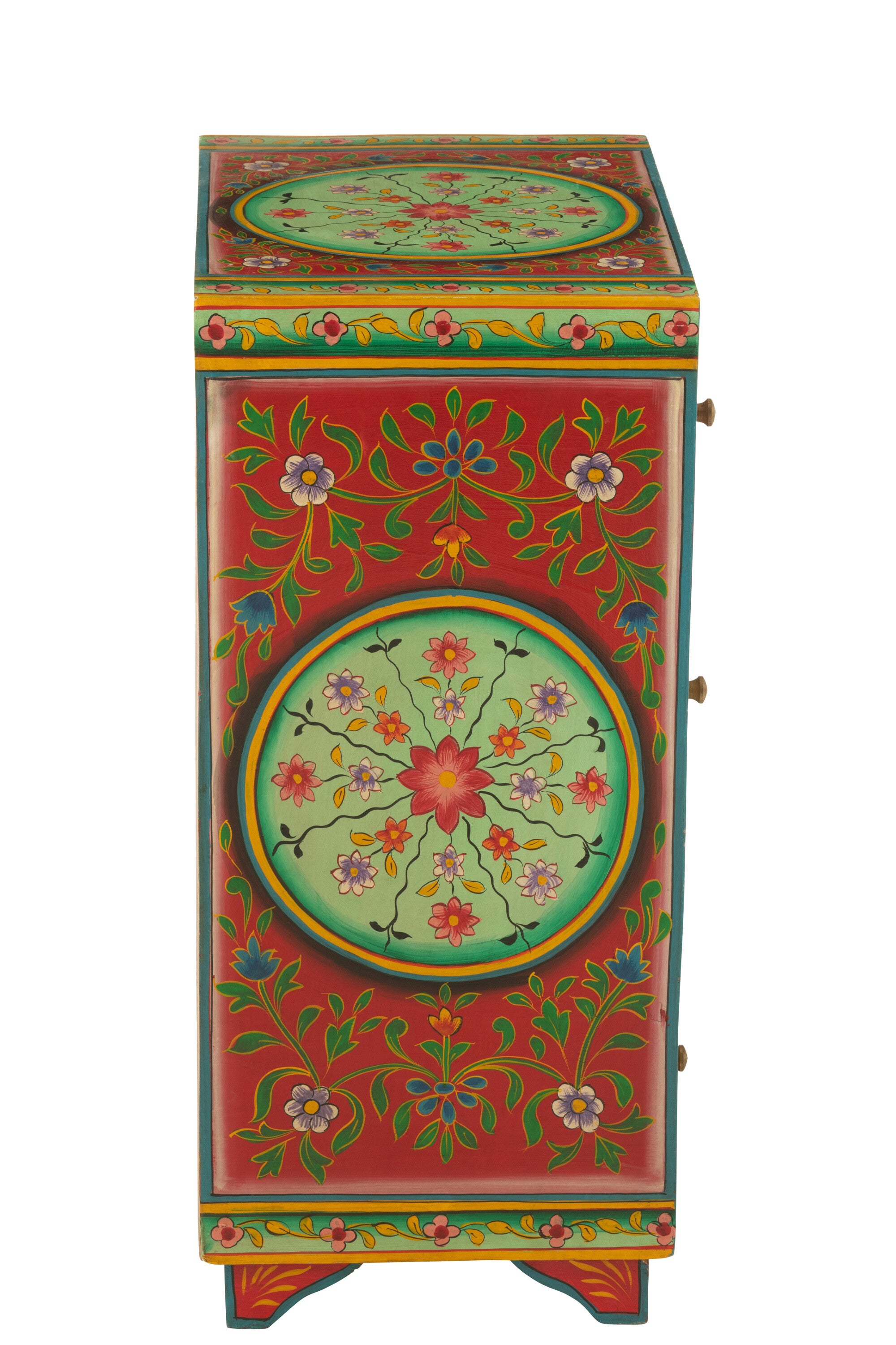 Mumbai cabinet with 7 drawers – Hand-painted unique piece made of mango wood