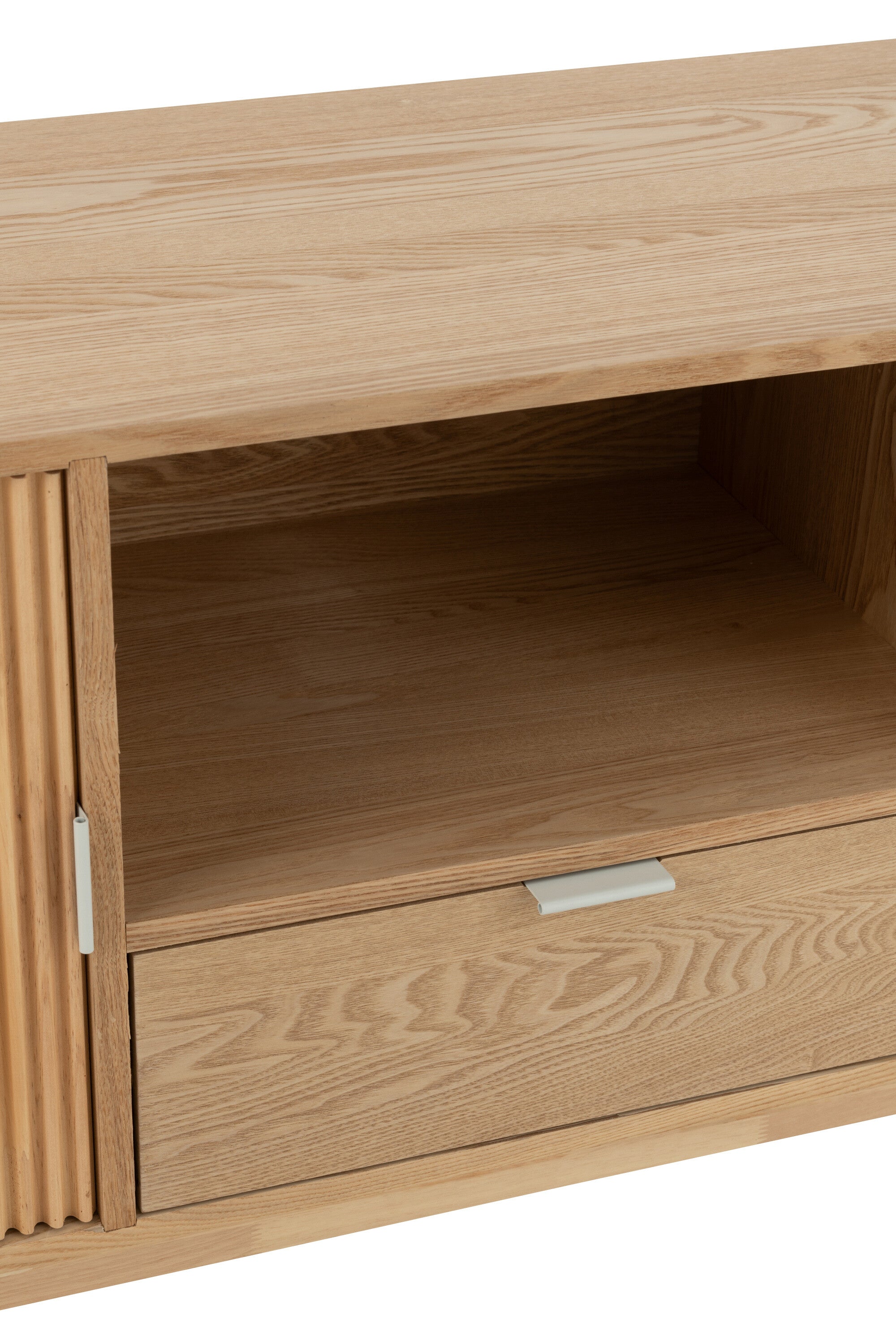 TV Schrank Rund MDF Kiefernholz Natur 120cm