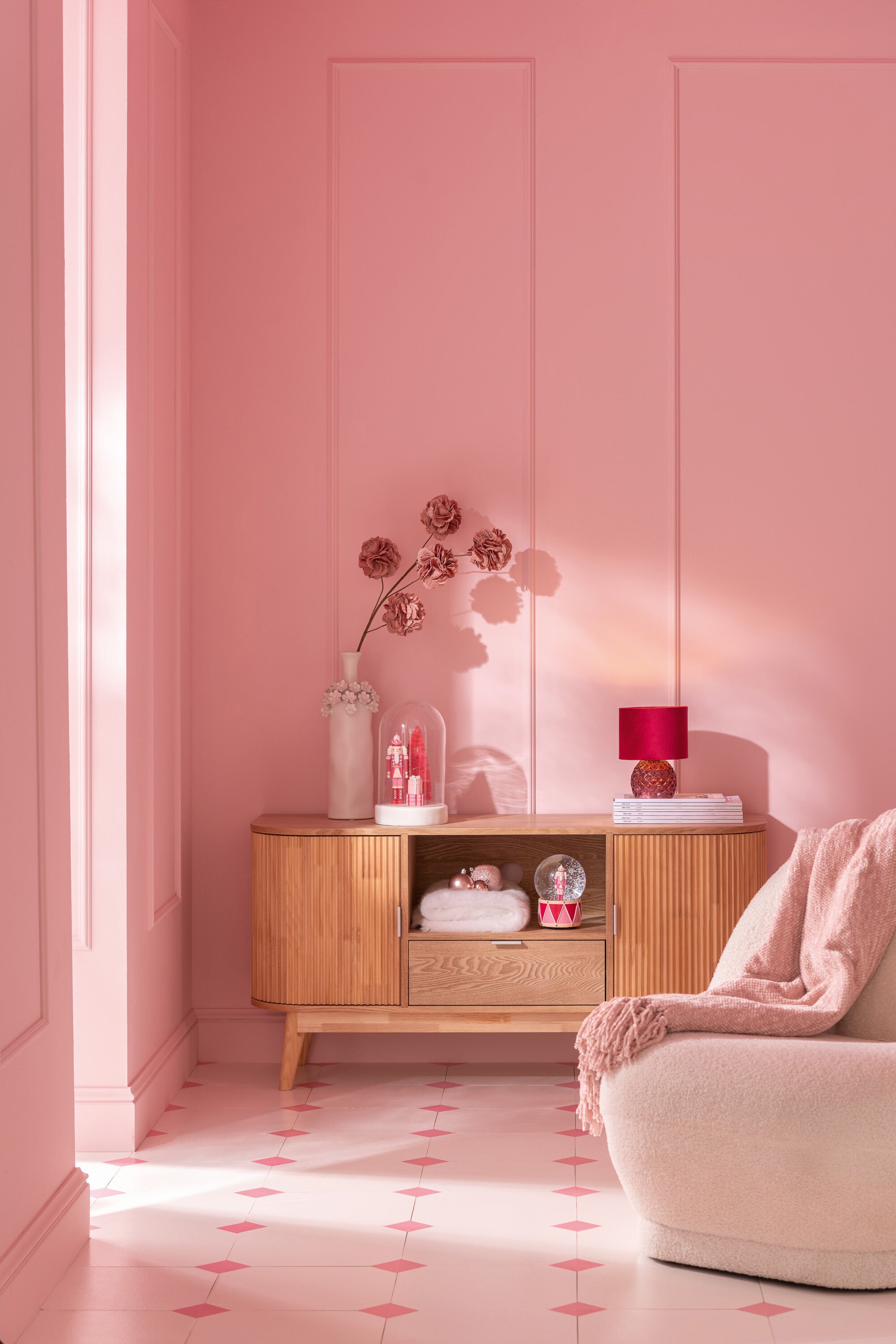 TV Schrank Rund MDF Kiefernholz Natur 120cm