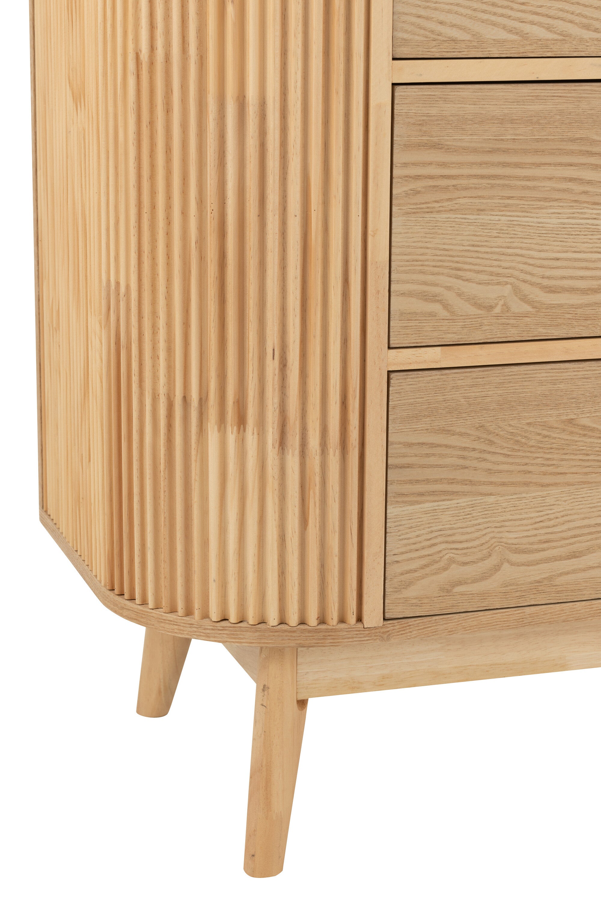 Schrank Rund MDF Kiefernholz Natur 80cm