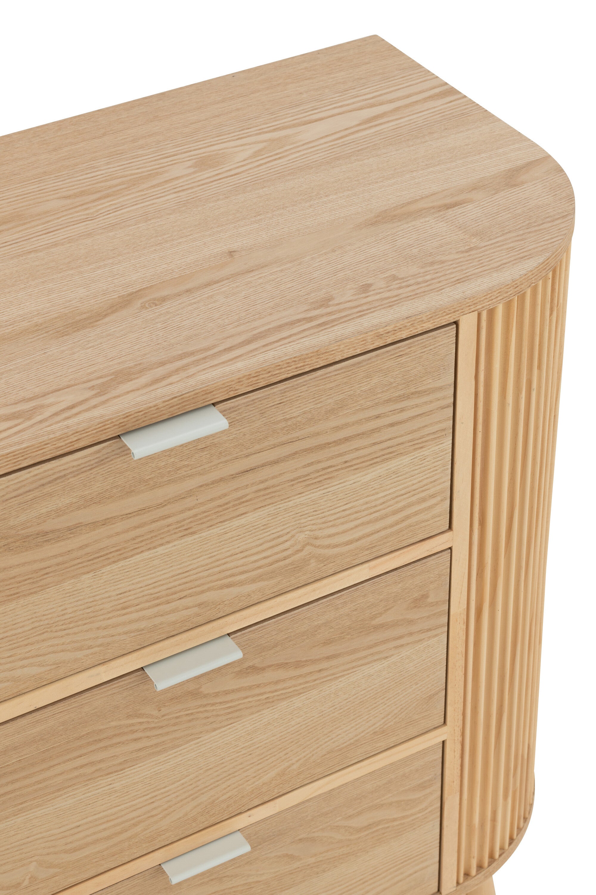 Schrank Rund MDF Kiefernholz Natur 80cm