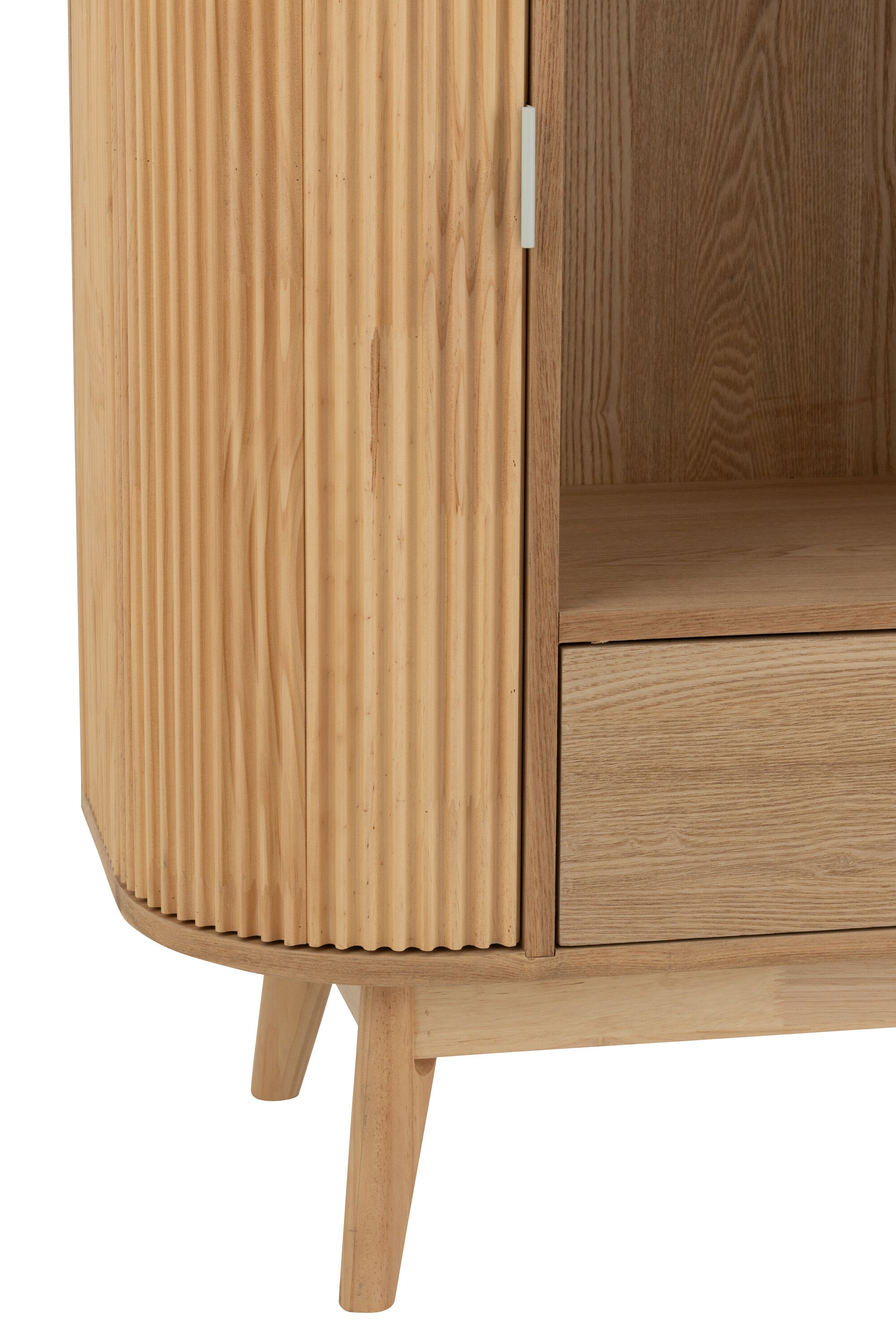 Schrank Rund MDF Kiefernholz Natur 80cm