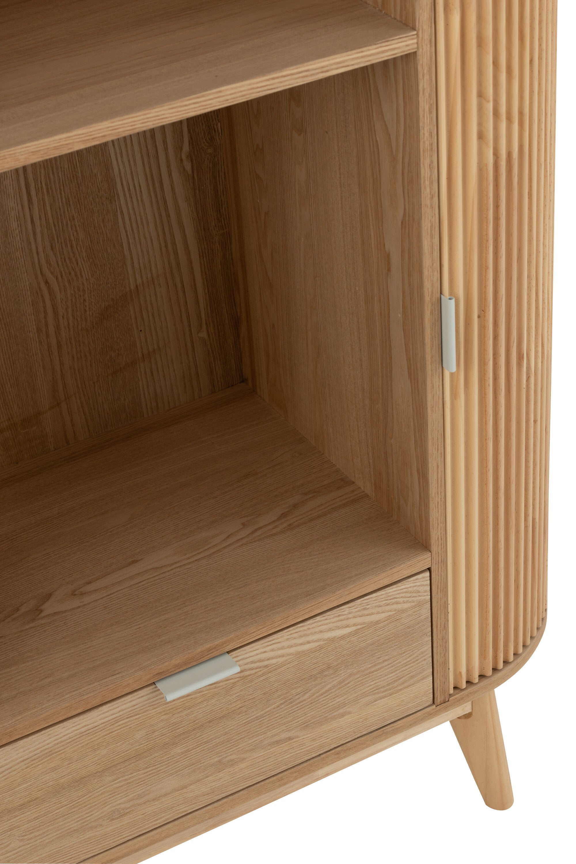 Schrank Rund MDF Kiefernholz Natur 80cm