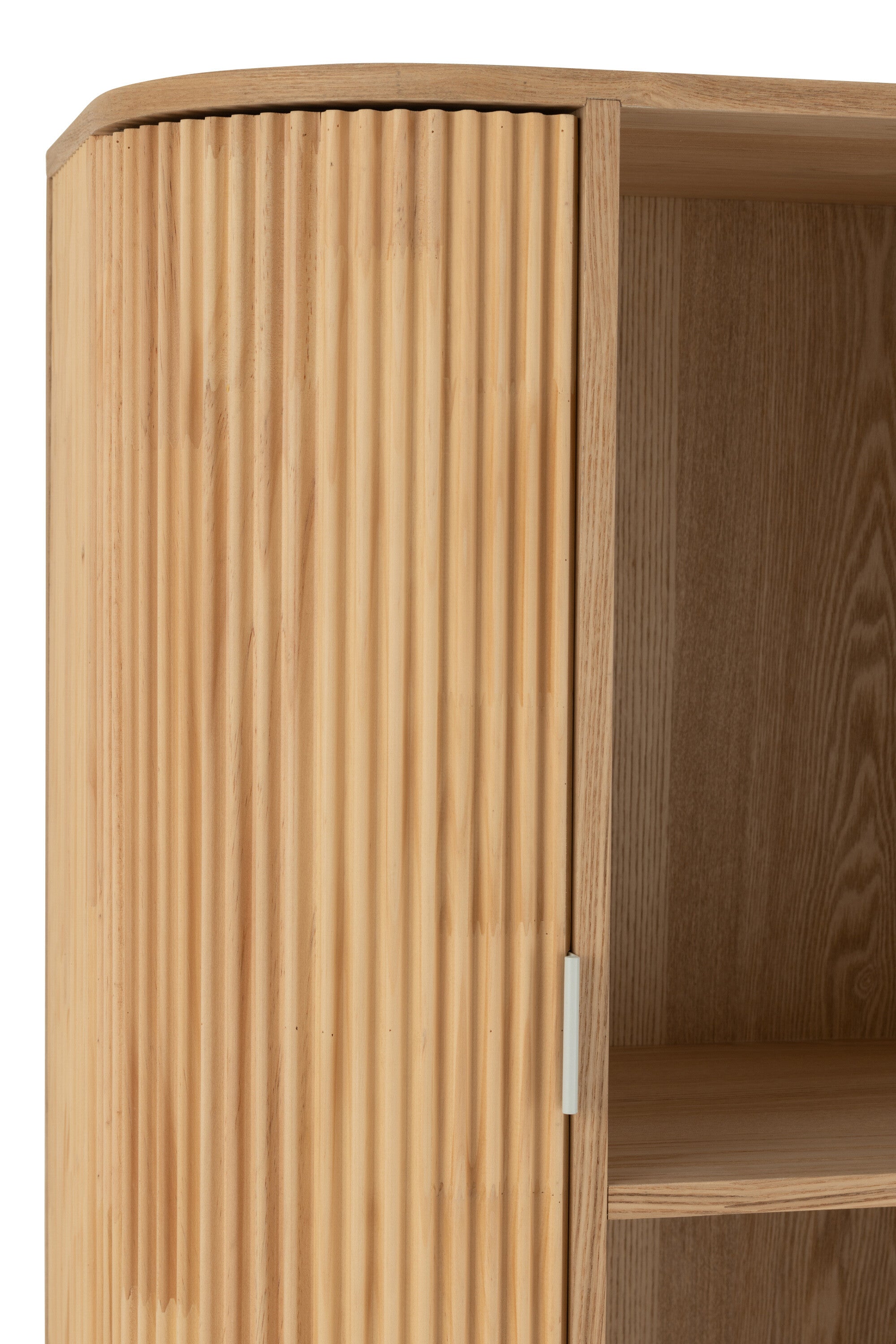 Schrank Rund MDF Kiefernholz Natur 80cm