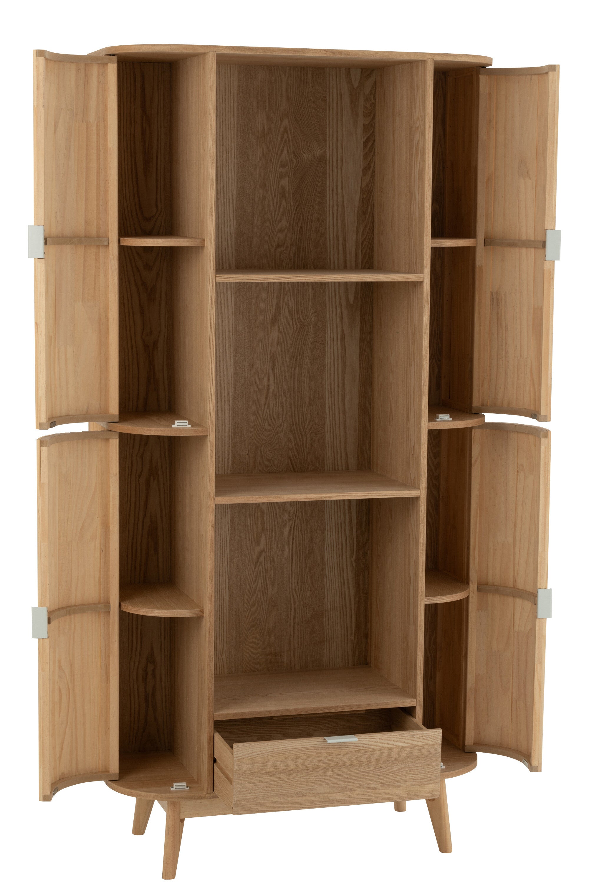 Schrank Rund MDF Kiefernholz Natur 80cm