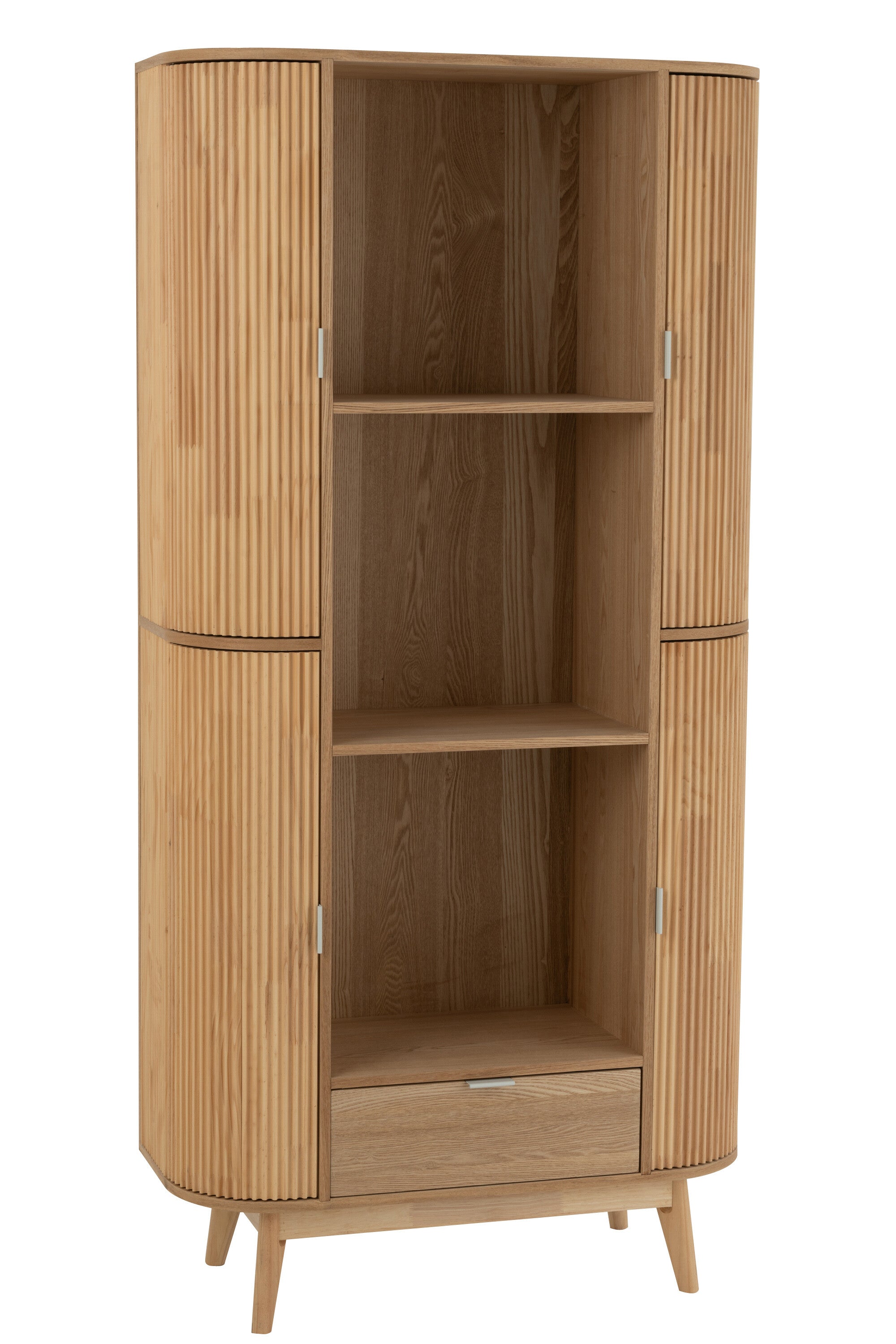Schrank Rund MDF Kiefernholz Natur 80cm