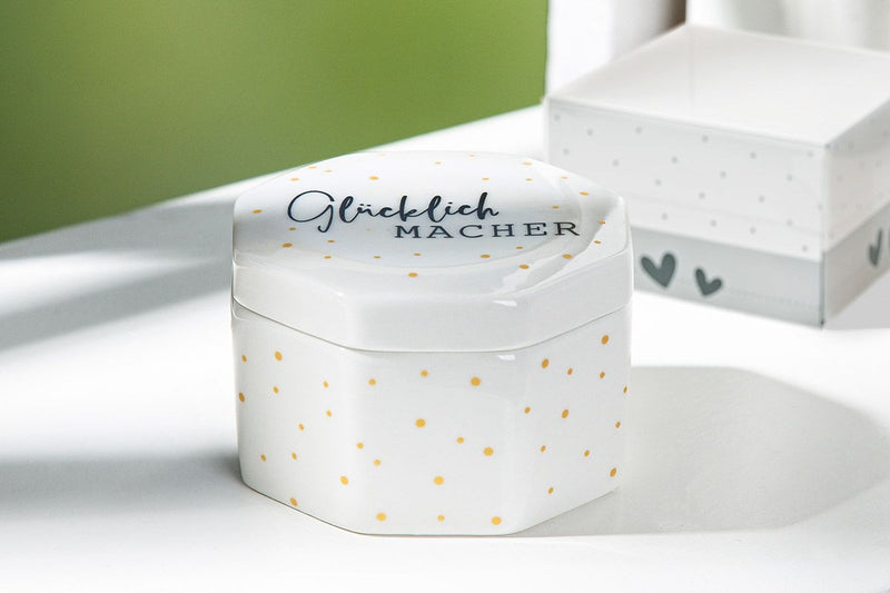 Happy Macher - Set of 6 porcelain jars in gift packaging