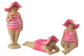 Dekofiguren Strandladies 3er Set Polyresin Bunt mit Hut 21,8 cm