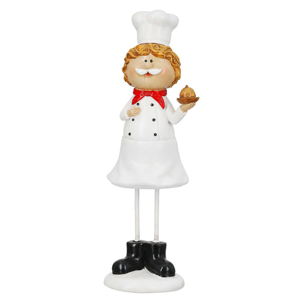 Dekofigur Sternekoch mit Torte – Lustige Küchenfigur für Deko & Geschenk