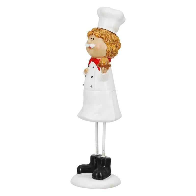 Dekofigur Sternekoch mit Torte – Lustige Küchenfigur für Deko & Geschenk