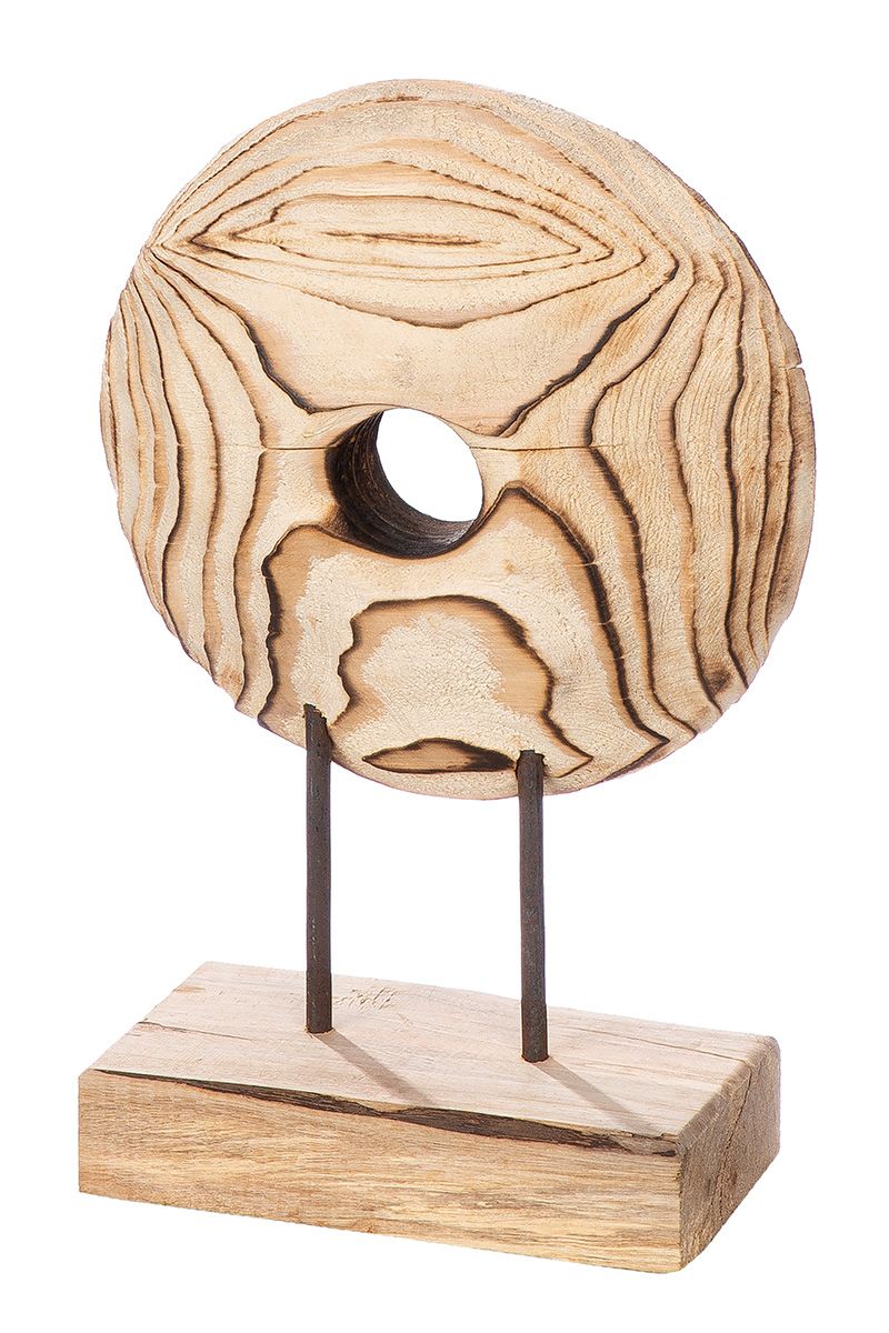 Vielseitige Eleganz 'Taxon' 2er-Set oder 4er Set Runde Holzskulpturen in Drei Größen