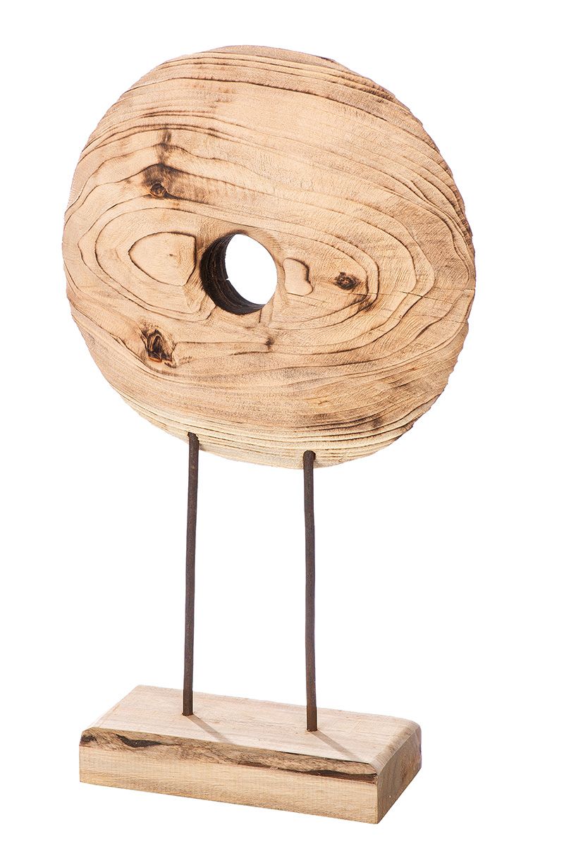 Vielseitige Eleganz 'Taxon' 2er-Set oder 4er Set Runde Holzskulpturen in Drei Größen