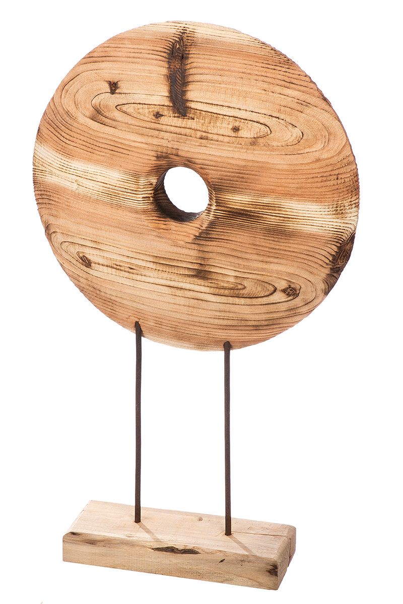 Veelzijdige elegantie 'Taxon' set van 2 of set van 4 ronde houten sculpturen in drie maten