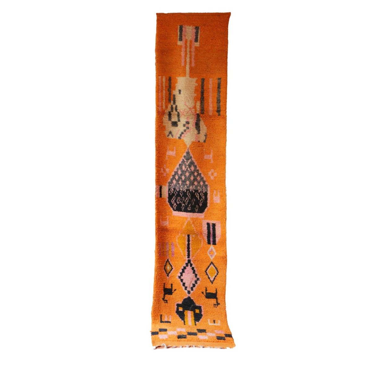 Marokkaner Berberkorridor Teppich reines Woll 77 x 375 cm