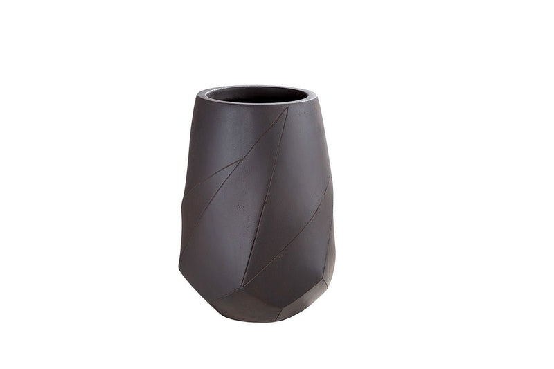 Fiberglas Pflanzgefäß Fondo 2er Set - Elegante Garteninspiration in Braun für den Außenbereich