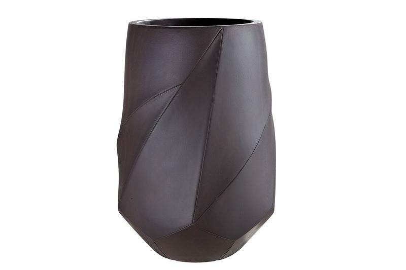 Fiberglas Pflanzgefäß Fondo 2er Set - Elegante Garteninspiration in Braun für den Außenbereich