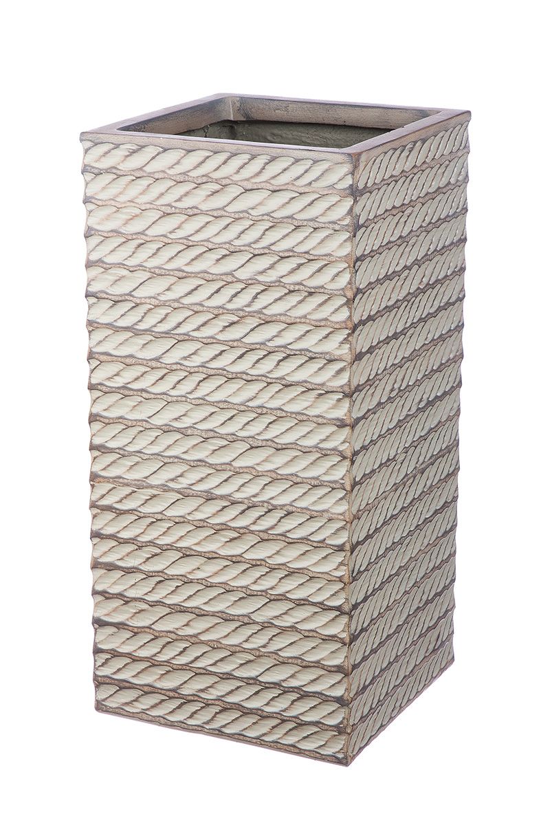 3er Set Moderne Fiberglas Pflanzgefäße Tavira Braun