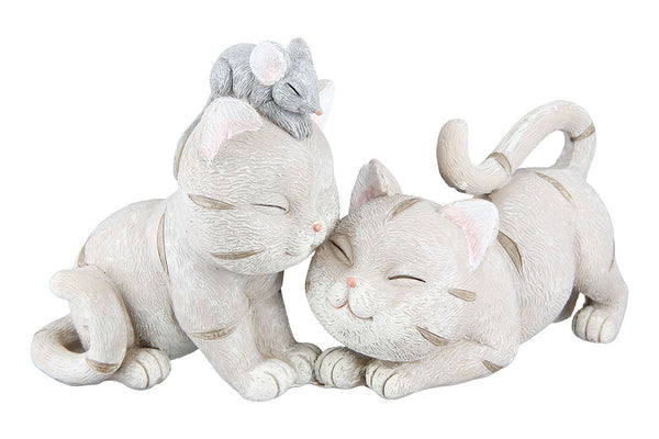 4er Set Figuren - Kuschelkatzen mit Maus Kitten