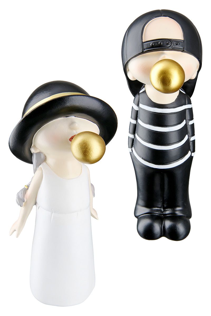 Set van 4 Boy Girl Bubblegum-figuren - modern design
