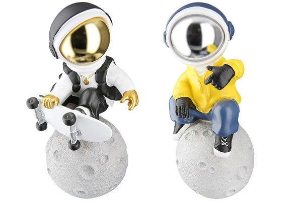 Exklusive Apollo Astronautenfigur in Grau, Gold und Silber - Cooles Weltraum Dekor