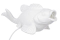 Tischleuchte "Koi" – Kunstharz in Weiß oder Schwarz mit Fischdesign