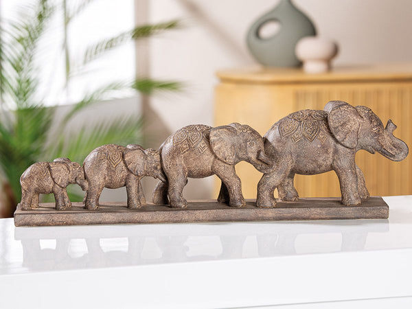 2er Set 'Mweya' Kunstharz Elefantenfamilie – Charmante Figur für Zuhause