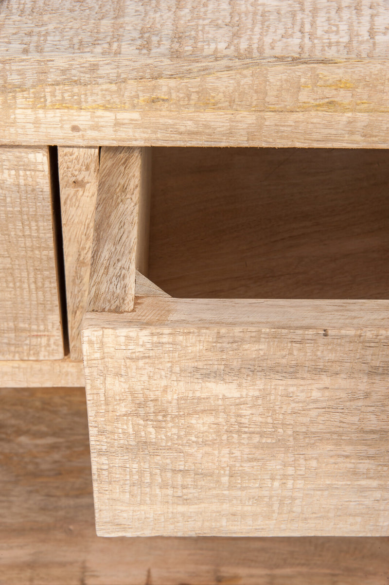Op maat gemaakte "Naturell" bar - echt hout met 3 lades, werkblad en 3 planken