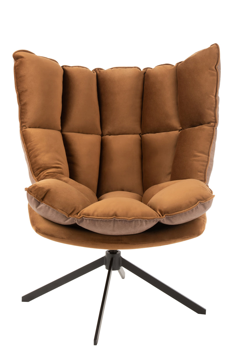 Chair Relax Comfortable textile metal chair with cushion, in 4 attractive colors