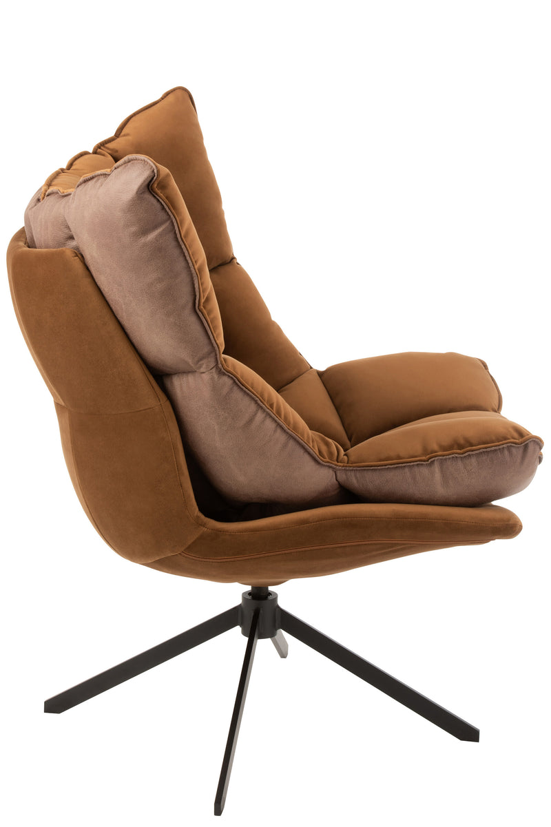 Chair Relax Comfortable textile metal chair with cushion, in 4 attractive colors