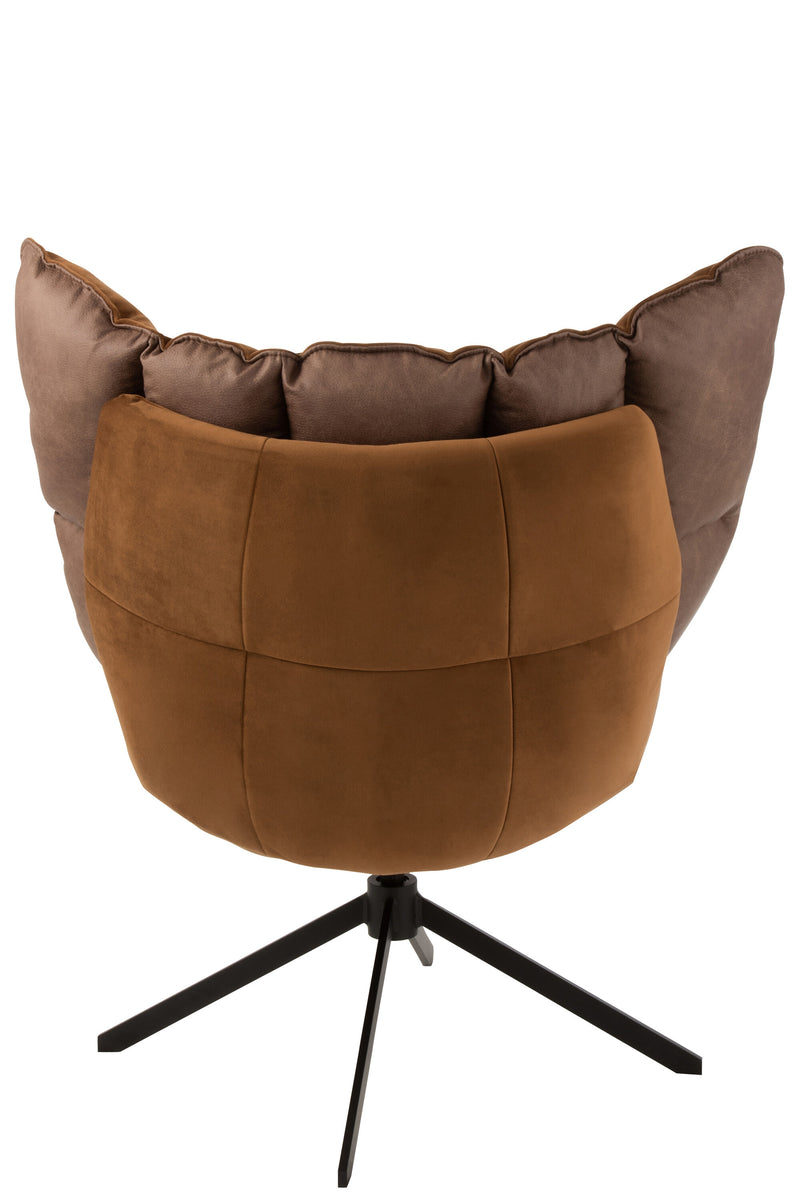 Chair Relax Comfortable textile metal chair with cushion, in 4 attractive colors