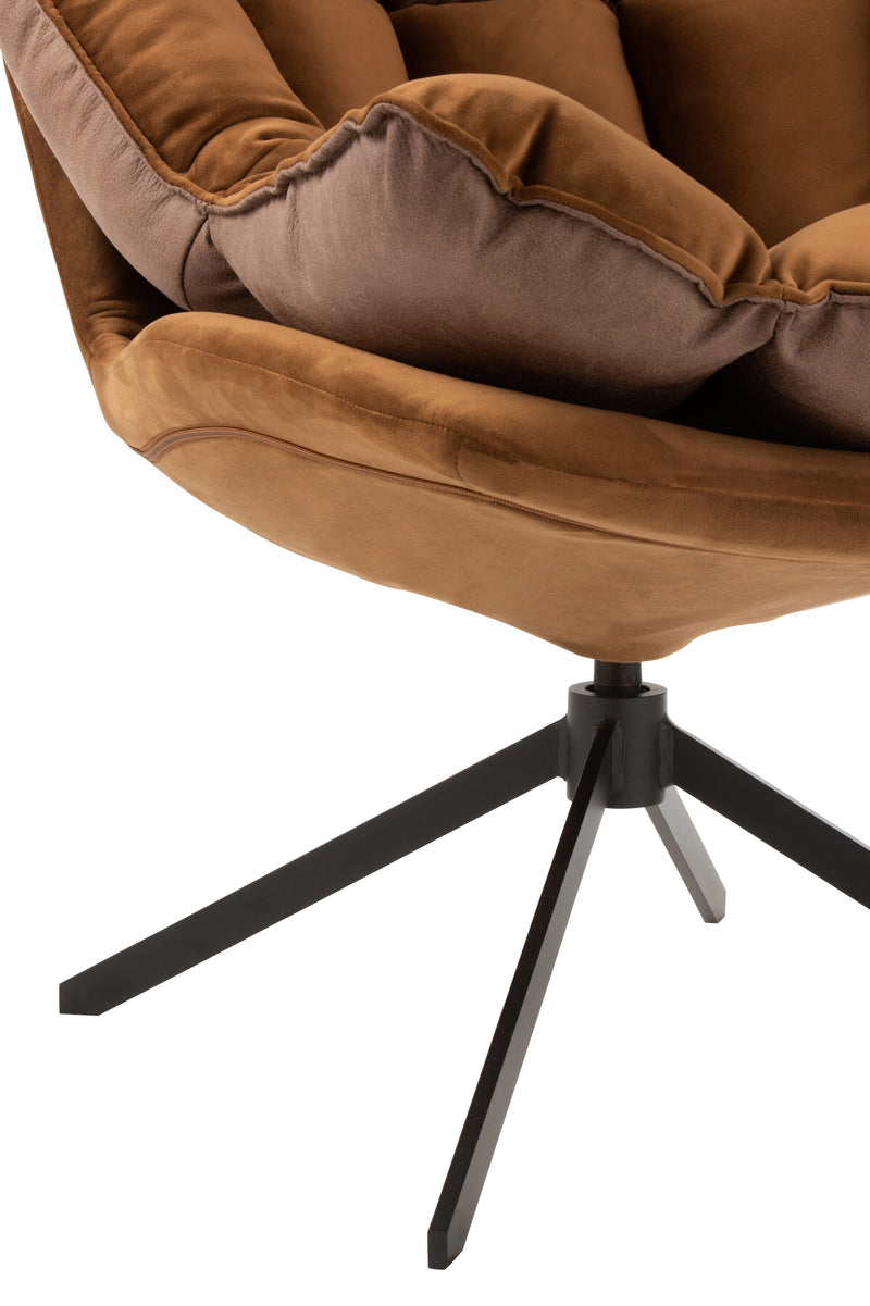Chair Relax Comfortable textile metal chair with cushion, in 4 attractive colors