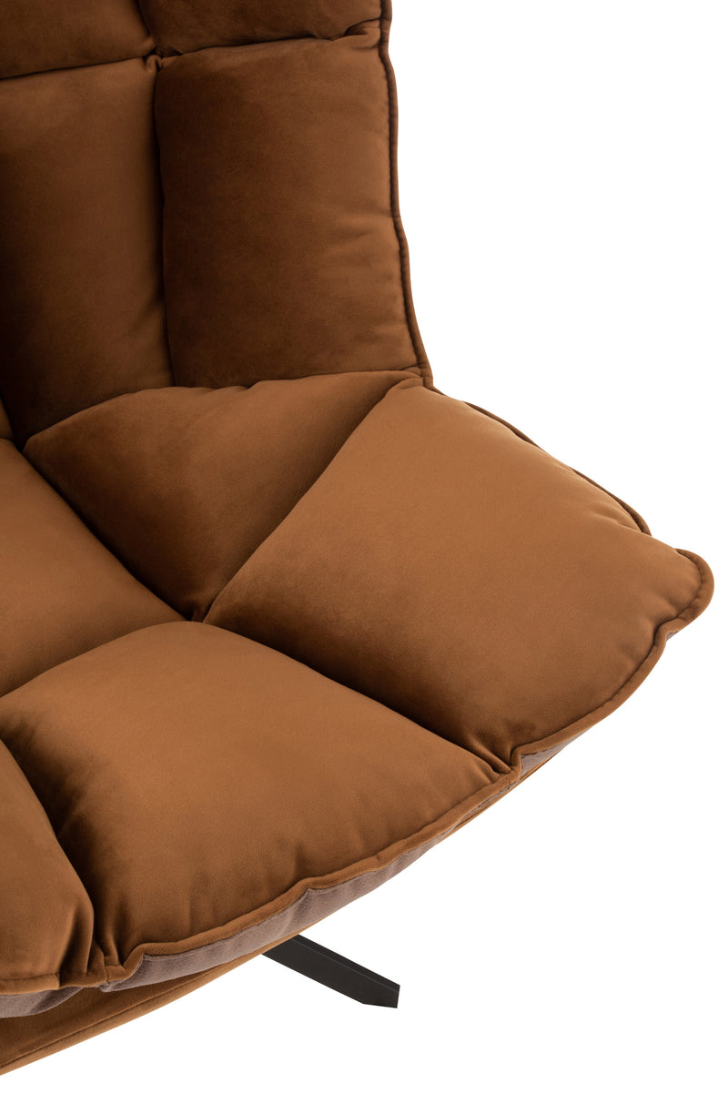 Chair Relax Comfortable textile metal chair with cushion, in 4 attractive colors