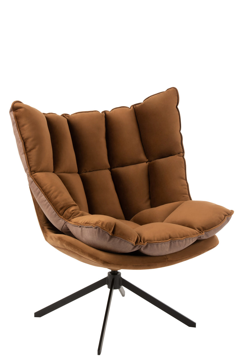 Chair Relax Comfortable textile metal chair with cushion, in 4 attractive colors