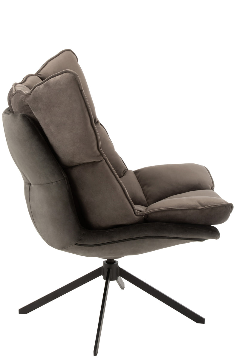 Chair Relax Comfortable textile metal chair with cushion, in 4 attractive colors