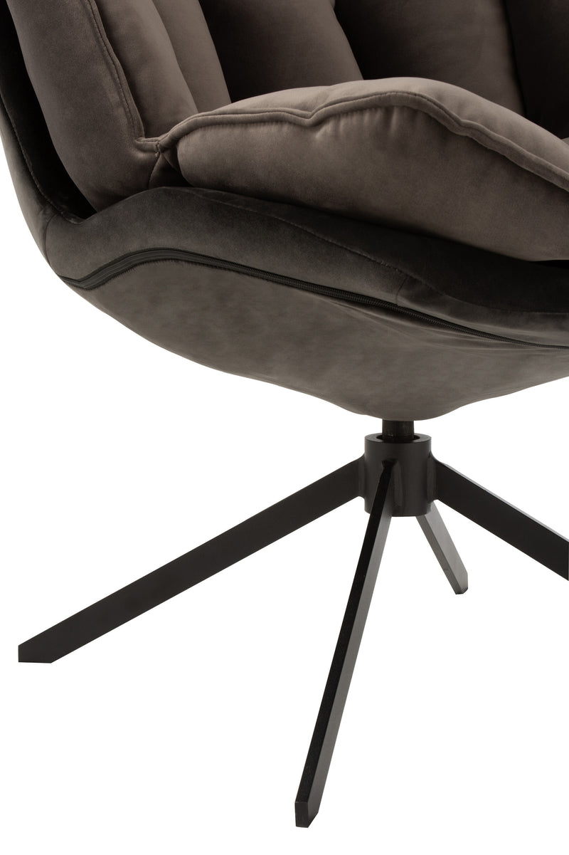 Chair Relax Comfortable textile metal chair with cushion, in 4 attractive colors