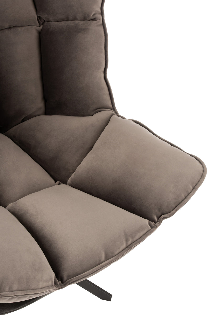 Chair Relax Comfortable textile metal chair with cushion, in 4 attractive colors